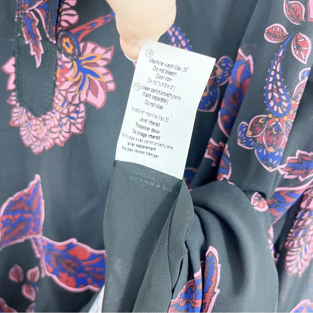 See U Soon Paisley Printed Split Neck Blouse - Picture 5 of 7